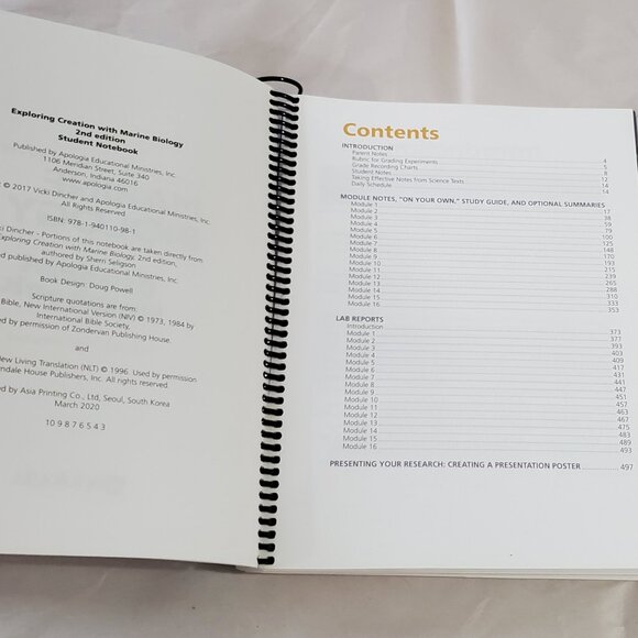 Apologia Set of Marine Biology Textbook and Student Notebook - Picture 8 of 11